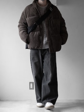 「アイテム（ダウンジャケット/コート）」を使った、hopeさん（メンズ・168cm）の秋コーディネート