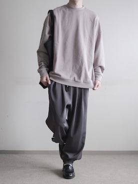 hopeさんの「【RUUBON】wide crew neck sweat / ワイドクルーネックスウェット」を使ったコーディネート