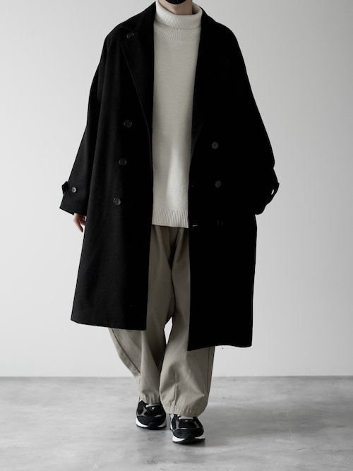 【RUUBON】 melton double chester coat / メルトン ダブル チェスターコート