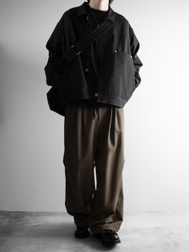 「アイテム（その他アウター、ブラック系）」を使った、hopeさん（メンズ・168cm）の冬コーディネート