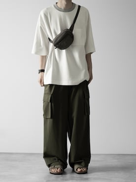 「RUUBON（ルーボン）のアイテム（カーゴパンツ）」を使った、hopeさん（メンズ・168cm）の春コーディネート