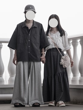 「アイテム（スウェットパンツ）」を使った、hopeさん（メンズ・168cm）の夏コーディネート