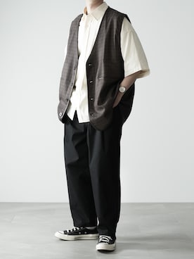 「RUUBON（ルーボン）のアイテム（その他パンツ）」を使った、hopeさん（メンズ・168cm）の春コーディネート