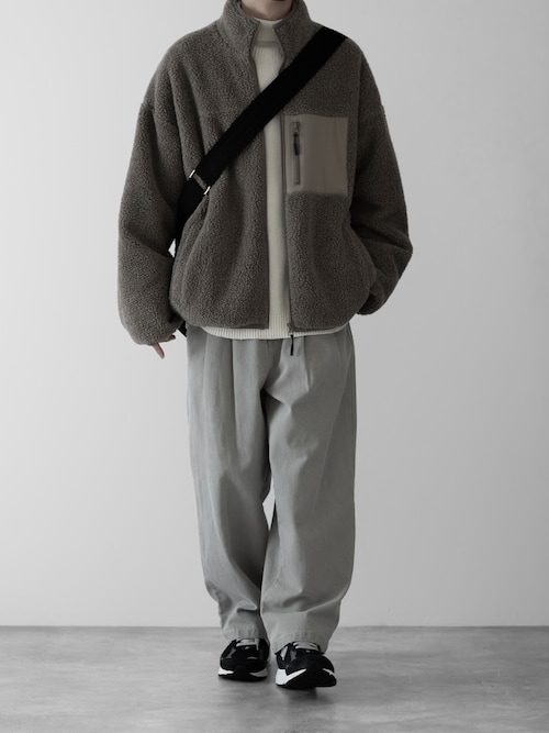 【RUUBON】 high neck boa jacket / ハイネック ボアジャケット