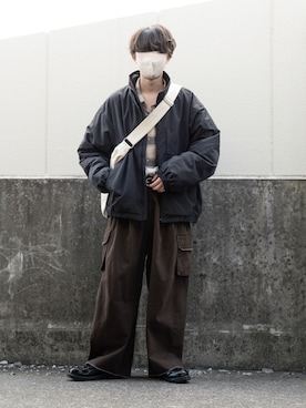 「RUUBON（ルーボン）のアイテム（ブルゾン）」を使った、hopeさん（メンズ・168cm）の秋コーディネート