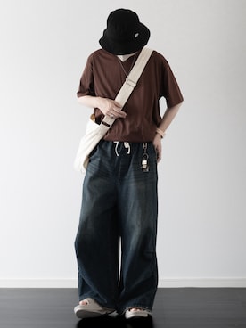 「RUUBON（ルーボン）のアイテム（トートバッグ）」を使った、hopeさん（メンズ・168cm）の夏コーディネート