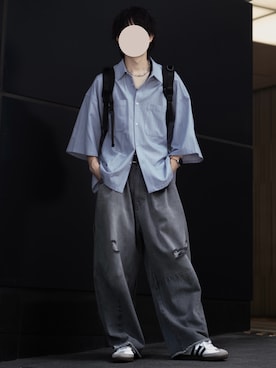 「RUUBON（ルーボン）のアイテム（パンツ）」を使った、hopeさん（メンズ・168cm）の夏コーディネート