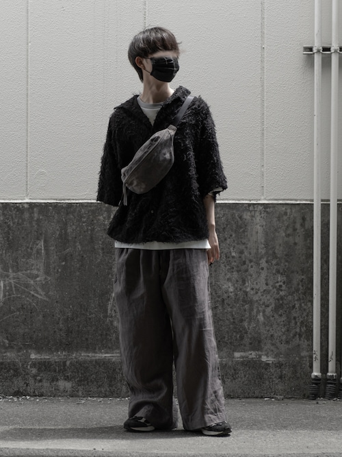 【RUUBON】fringe jacquard half sleeve shirt / フリンジジャガードハーフスリーブシャツ