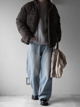 「アイテム（ダウンジャケット/コート）」を使った、hopeさん（メンズ・168cm）の秋コーディネート