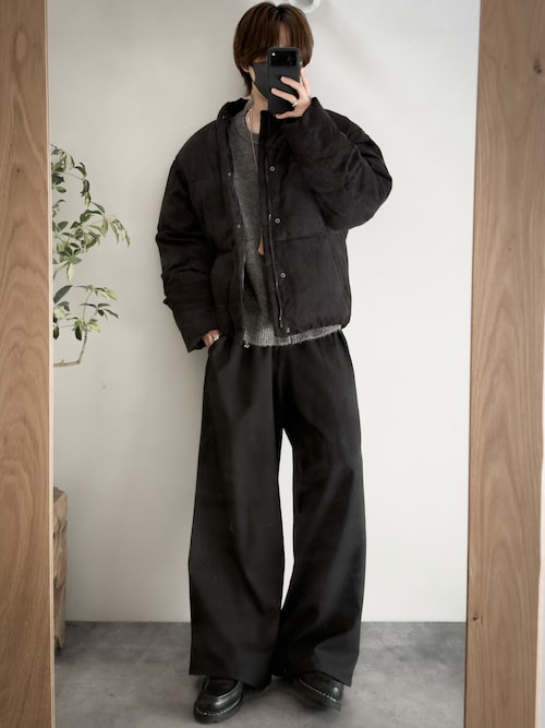 「RUUBON(ルーボン)の【RUUBON】3tuck straight wide pants/スリータック ストレートワイドパンツ(スラックス)」を使った、hopeさん(メンズ・168cm)の秋コーディネート