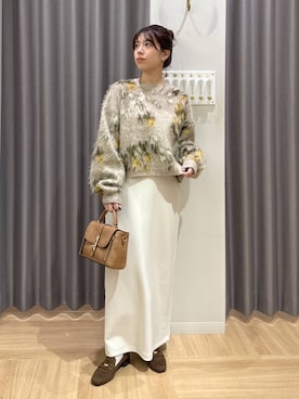 「アイテム（チョーカー）」を使った、みゆみゆさん（レディース・154cm）の秋コーディネート