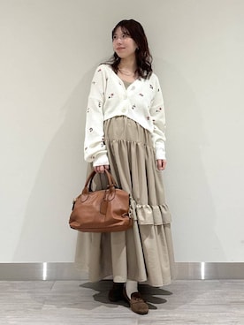 「アイテム（アンサンブル）」を使った、みゆみゆさん（レディース・154cm）の冬コーディネート