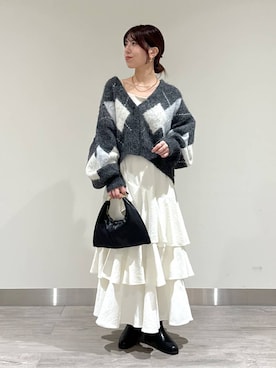 「アイテム（チョーカー）」を使った、みゆみゆさん（レディース・154cm・20代）の秋コーディネート