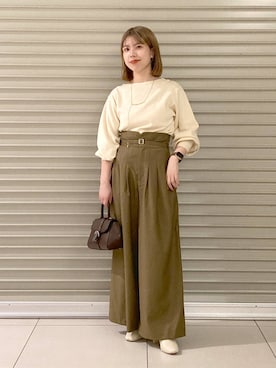 「LOWRYS FARM（ローリーズファーム）のストレッチヒールブーツ　851418（ブーツ）」を使った、みゆみゆさん（レディース・154cm）の秋コーディネート