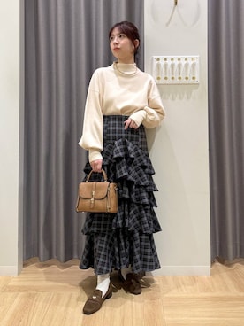 「アイテム（チョーカー）」を使った、みゆみゆさん（レディース・154cm・20代）の秋コーディネート