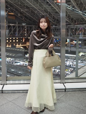 「アイテム（Tシャツ/カットソー）」を使った、Haru ⌇低身長コーデさん（レディース・148cm）の秋コーディネート