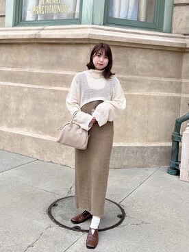 「綺麗めコーデ」｜「アイテム（その他シューズ）」を使った、Haru ⌇低身長淡色女子さん（レディース・148cm）の冬コーディネート