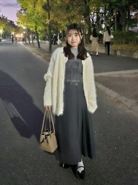 「アイテム（チューブトップ）」を使った、Haru ⌇低身長コーデさん（レディース・148cm）の秋コーディネート