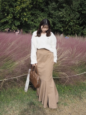 「アイテム（ボストンバッグ）」を使った、Haru ⌇低身長コーデさん（レディース・148cm）の秋コーディネート