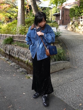 「KBF（ケイビーエフ）のアイテム」を使った、オクユウカさん（レディース・159cm）の秋コーディネート