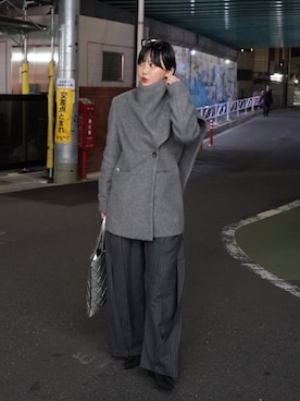 「アイテム（バッグ）」を使った、オクユウカさん（レディース・159cm・20代）の冬コーディネート