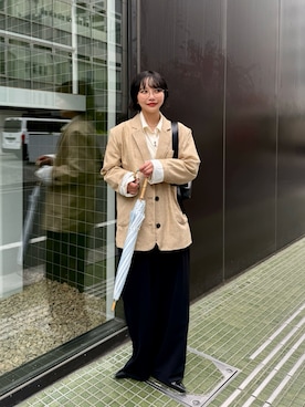 「OSOI（オソイ）のアイテム」を使った、オクユウカさん（レディース・159cm）の春コーディネート