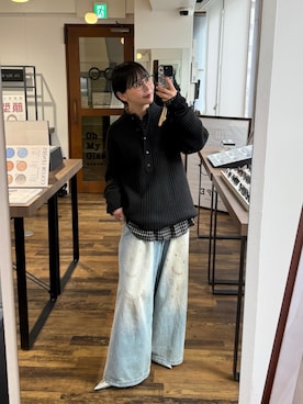 「アイテム（ピアス（両耳用））」を使った、オクユウカさん（レディース・159cm・20代）の冬コーディネート