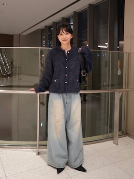 「アイテム（ブーツ）」を使った、オクユウカさん（レディース・159cm）の秋コーディネート