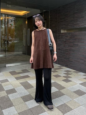 「OSOI（オソイ）のアイテム」を使った、オクユウカさん（レディース・159cm）の秋コーディネート