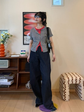 「CENE（セネ）のアイテム」を使った、オクユウカさん（レディース・159cm）の春コーディネート