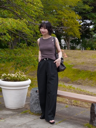 「whoseA(フーシー)の【silver925】GainNecklace/ガインネックレス(ネックレス)」を使った、オクユウカさん(レディース・159cm)の夏コーディネート
