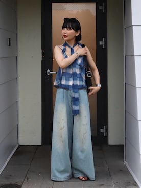 「アイテム（アンダーウェア）」を使った、オクユウカさん（レディース・159cm・20代）の夏コーディネート