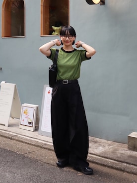「ASICS（アシックス）のアイテム」を使った、オクユウカさん（レディース・159cm）の夏コーディネート