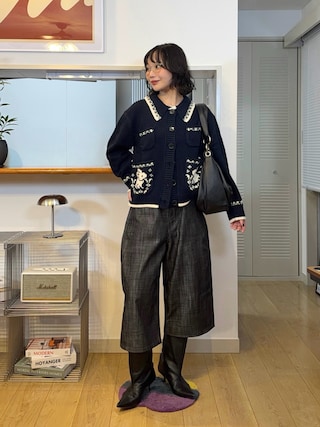 「MARHEN.J(マルヘンジェイ)のARROW BAG(ショルダーバッグ)」を使った、オクユウカさん(レディース・159cm)の秋コーディネート