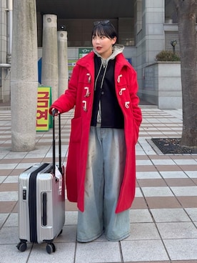 「Clarks（クラークス）のアイテム」を使った、オクユウカさん（レディース・159cm）の冬コーディネート