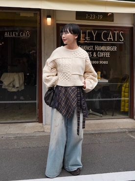 オクユウカさん（レディース・159cm）の冬コーディネート