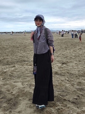 「KBF（ケイビーエフ）のアイテム」を使った、オクユウカさん（レディース・159cm）の春コーディネート