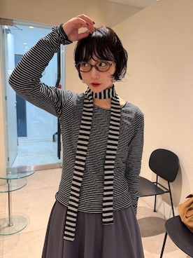 「Unblend（アンブレンド）のアイテム」を使った、オクユウカさん（レディース・159cm）の春コーディネート