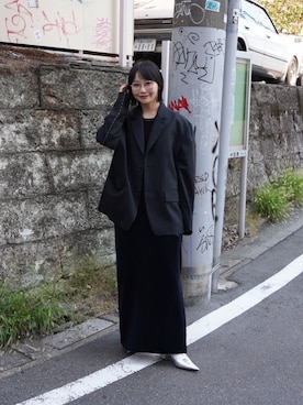 「アイテム（テーラードジャケット）」を使った、オクユウカさん（レディース・159cm）の秋コーディネート