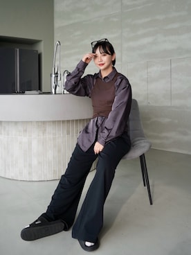 「CENE（セネ）のアイテム」を使った、オクユウカさん（レディース・159cm）の春コーディネート