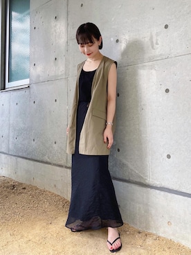 「unify（ユニファイ）のアイテム」を使った、オクユウカさん（レディース・158cm）の夏コーディネート