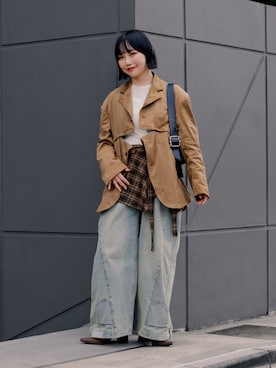 「アイテム（カメラ/カメラグッズ）」を使った、オクユウカさん（レディース・159cm）の冬コーディネート