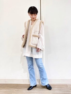 「CHEVRE（シェーブル）のアイテム」を使った、オクユウカさん（レディース・159cm）の秋コーディネート