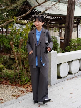 「OSOI（オソイ）のアイテム」を使った、オクユウカさん（レディース・159cm）の春コーディネート