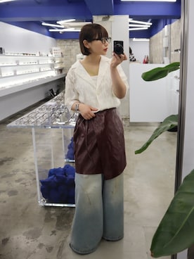 「アイテム（テーラードジャケット）」を使った、オクユウカさん（レディース・159cm）の夏コーディネート