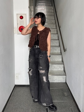 「KBF（ケイビーエフ）のアイテム」を使った、オクユウカさん（レディース・159cm）の秋コーディネート