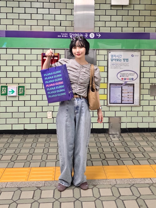 「CALIFORNIA OUTFITTERS（カリフォルニア アウトフィッターズ）の3-12C15 Apple Watch Band アップルウォッチ バンド ベルト（デジタル腕時計）」を使った、オクユウカさん（レディース・159cm）の春コーディネート