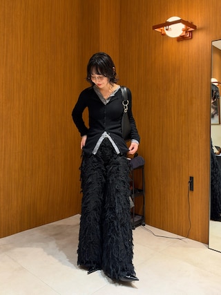 「TAAKK（ターク）のTAAKK SHAGGY DENIM PANTS TA26AW-PT338：パンツ（デニムパンツ）」を使った、オクユウカさん（レディース・159cm）の秋コーディネート