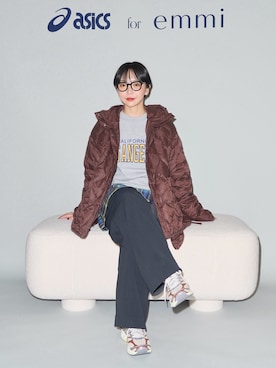 「アイテム（スウェット）」を使った、オクユウカさん（レディース・159cm）の秋コーディネート