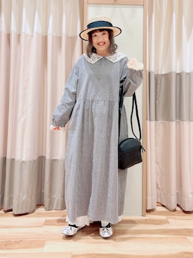 「アイテム（ドレスシューズ、ベージュ系）」を使った、えりさん（レディース・150cm）の春コーディネート